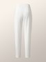 Mode Pantalons Femmes Plain Automne Élégant Polyester Quotidien Coupe Régulière Taille Moyenne Pantalon à la cheville Régulier