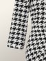 Robes Femmes Pied-de-poule Automne Élégant Polyester Zip Quotidien Mi-longue Manches 3/4 Ligne X