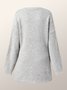 Pull Manteau Plain Automne Urbain Polyester à Haute Élasticité Ample Manches Longues Régulier H-ligne pour Femmes