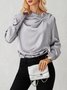 Hauts Uni Automne Elé Polyester Regular Fit Manches longues Regular Regular Autres pour Femme