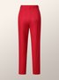 Mode Pantalons Femmes Plain Automne Élégant Quotidien Fibre de Polyester Taille Moyenne Long Régulier Régulier Taille