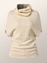 Pull Plain Automne Élégant Acrylique Micro-élasticité Quotidien Ample O-Ligne Régulier pour Femmes