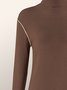 Pull Femme Plaine Simple L'automne Polyester Haute élasticité Quotidien Serré Manches Longues H-Line