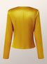 Blouse Femmes Plain Automne Urbain Satin Quotidien Coupe Régulière Régulier Régulier Régulier Taille
