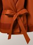 Pardessus Femmes Rayé Hiver Élégant Polyester Naturel Poids lourd Aucune élasticité Quotidien Manches 3/4