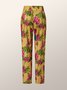 Élé Floral Mode Mince Cône Quotidien Pantalons
