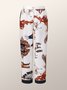 Pantalon de mode abstrait automne urbain polyester taille haute sans élasticité coupe régulière t-line régulier pour les femmes
