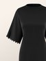 Robes Femmes Élégant Unicolore Automne Micro-élasticité Quotidien Coupe Régulière Jersey Demi Manche Ligne T
