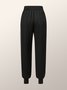 Pantalons de Survêtement Décontracté Plain Automne Polyester Micro-élasticité Quotidien Coupe Régulière Taille Moyenne Régulier Taille pour Femmes