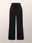 Femmes Plain Automne Urbain Polyester Quotidien Coupe Régulière Droit Pantalons Régulier Régulier Taille Mode Pantalons
