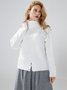Pull Femmes Plain Simple Automne 1 * robe Manches Longues Régulier Droit Régulier Élasticité moyenne