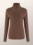Pull Femme Plaine Simple L'automne Polyester Haute élasticité Quotidien Serré Manches Longues H-Line