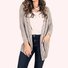 Maxi Cardigan & Pull Tricotés Mi-Longs Unicolores avec Poche