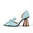 Chaussures Douces à Rayures et à Bout Pointu avec Noeud Papillon pour Fête