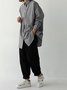 Blouse Femmes Décontracté Carreaux / Plaid Printemps Coton Col de Chemise Micro-élasticité Quotidien de Grande Taille Manches Longues
