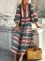 Robe Imprimée Géométrique Droite Pour Vacances