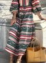Robe Imprimée Géométrique Droite Pour Vacances