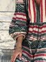 Robe Imprimée Géométrique Droite Pour Vacances