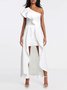 Robe Mini Plaine Élégante