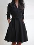 Robe Mini Trapèze Plaine pour Travail
