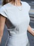 Robes Femmes Plain Été Élégant Micro-élasticité Quotidien Styles