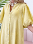 Robe Droite à Demi Manche Pour Vacances