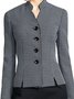 Manteau à Col Montant et à Manches Longues pour Travail