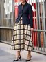 Travail Rendez-Vous Quotidien à Carreaux Tartan Rétro Jupe