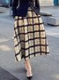 Travail Rendez-Vous Quotidien à Carreaux Tartan Rétro Jupe