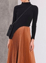 Top Unicolore Personnalisé Asymétrique pour Automne