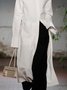 Simple avec Poches Travail Formel Unicolore Robe