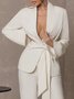 Manes Longues Quotidien Plain Adapté Col âle Blazer