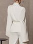 Manes Longues Quotidien Plain Adapté Col âle Blazer