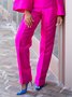 Mode Pantalons Femmes Plaine Automne Urbain Polyester Zipper Taille Haute Regular Fit 1 * Pantskirt Long