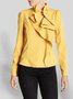 Hauts Plaine Automne Elé Polyester Fermeture Éclair Col montant Quotidien Coupe régulière Manches longues pour Femme