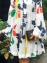 Robes Femme Bloc de Couleur Automne Urbain Polyester Micro-élasticité Jupe Manches longues Normal Autres