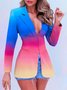 Blazer Femme Ombre L'automne Urbain Polyester Coupe Normale Col Revers Regular X-Line