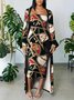 Robes Abstrait Automne Urbain Polyester à Haute Élasticité Serré Mi-longue Sans Manches S-Ligne pour Femmes