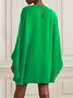 Robes Femmes Plain Simple Automne Polyester Naturel Ample 1 * Robe Jupe Col Rond