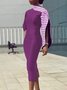 Robes Femmes Plain Automne Élégant à Haute Élasticité Quotidien S-Ligne Régulier Hanche Jupe Régulier Taille