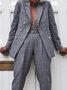 Blazer Plaid Automne Urbain Polyester Micro-élasticité Manches Longues à Col Revers Régulier Régulier pour Femmes