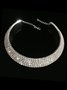 Collier Femme Plain Toutes Les Saisons Fête Avec Faux Diamant Vacances Métal Avec Faux Diamant Standard Colliers tendance
