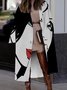 Pardessus Automne Urbain Figure Polyester Naturel Aucune élasticité Quotidien Col Châle Régulier pour Femmes