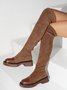 Bottes Femme Plain Automne Urbain Joint Fendu Vacances Tissu Faux Suède à Enfiler Bottes-chaussettes