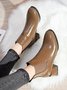 Bottes Femme Plain Automne Urbain Joint Fendu Portable PU PU Standard Caoutchouc