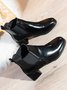 Bottes Femme Plain Automne Urbain Joint Fendu Portable PU PU Standard Caoutchouc