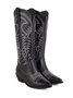 Bottes Femme Géométrique Hiver Urbain Brodé Portable Quotidien Peluche Talon de Bloc PU