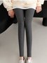 Pantalons De Yoga Décontracté Plain Hiver Polyester Poids lourd Pantalon coupe slim Long S-ligne Élasticité moyenne pour Femmes