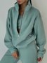 Sweat-shirts Femmes Décontracté Plain Hiver Polyester Micro-Élasticité Quotidien Ample Manches Longues Régulier