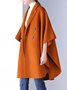 Blouson Femmes Plain Hiver Élégant Polyester Aucune élasticité Quotidien Demi Manche à Col Revers Régulier
